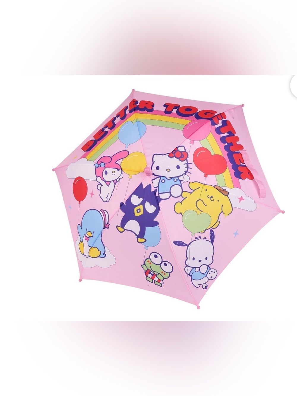 Hello Kitty and Friends 6-Panel Stick Umbrella with Auto Open Button